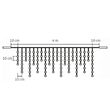 Perdea de lumini, 200 LED, alb cald, pt exterior, cu legare in serie 1